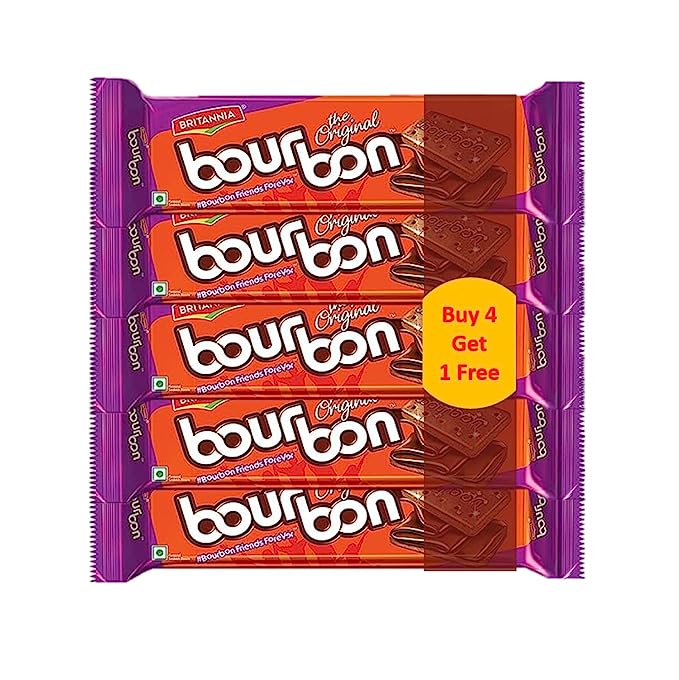 Britannia Bourbon (4+1) 500g On Pack Combo