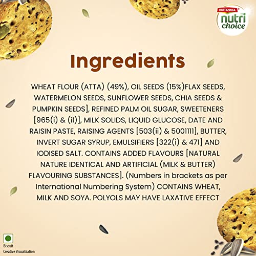 Britannia Nutri Choice Seeds Biscuits (0% Maida 15% Seeds, High Fibre)