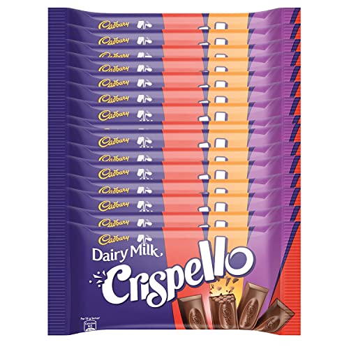 Cadbury Dairy Milk Crispello Chocolate Bar, 35gm (Pack of 15)