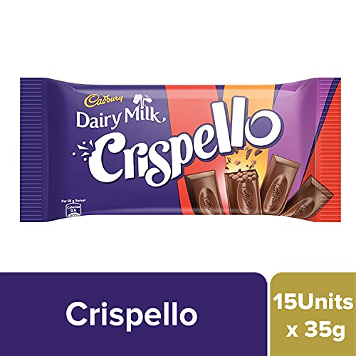 Cadbury Dairy Milk Crispello Chocolate Bar, 35gm (Pack of 15)