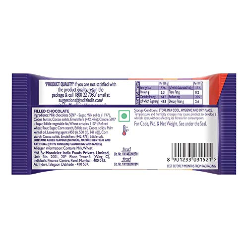 Cadbury Dairy Milk Crispello Chocolate Bar, 35gm (Pack of 15)