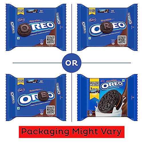 Cadbury Oreo Chocolate Flavour Creme Sandwich Biscuit Family Pack