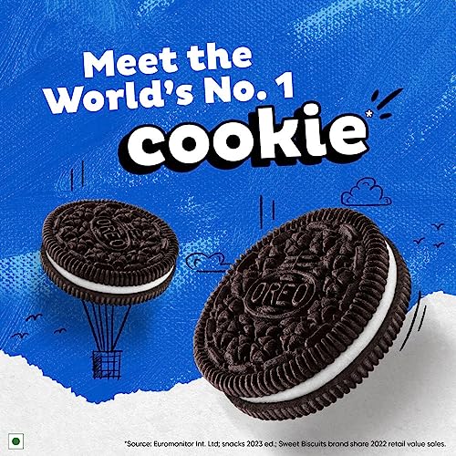Cadbury Oreo Vanilla flavour Cookie Sandwich Cream Biscuit Family pack, 288gm (Pack of 3)