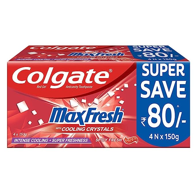 Colgate MaxFresh Bad Breath Treatment Toothpaste, 600g (Pack of 4)
