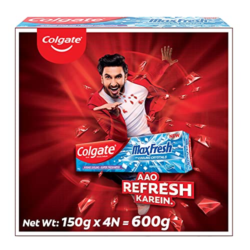 Colgate MaxFresh Breath Freshener Toothpaste, 600g (Pack of 4)