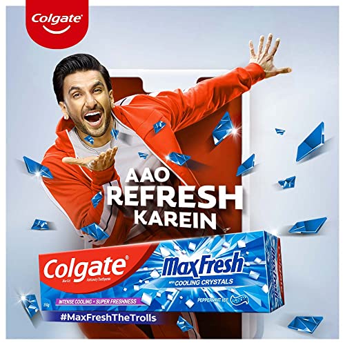 Colgate MaxFresh Toothpaste Blue Gel Peppermint Ice, 300g (Pack of 2)