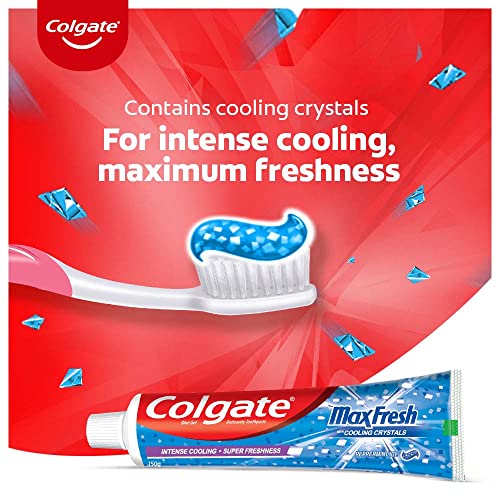 Colgate MaxFresh Toothpaste Blue Gel Peppermint Ice, 300g (Pack of 2)