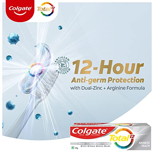 Colgate Total Whole Mouth Health, Antibacterial Cavity Protection Toothpaste Advanced Health, 240g (Pack of 2)