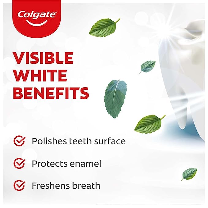 Colgate Visible White Teeth Whitening Toothpaste, 200gm (Pack of 2)