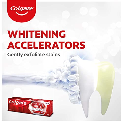 Colgate Visible White Teeth Whitening Toothpaste, 400gm (Pack of 4)