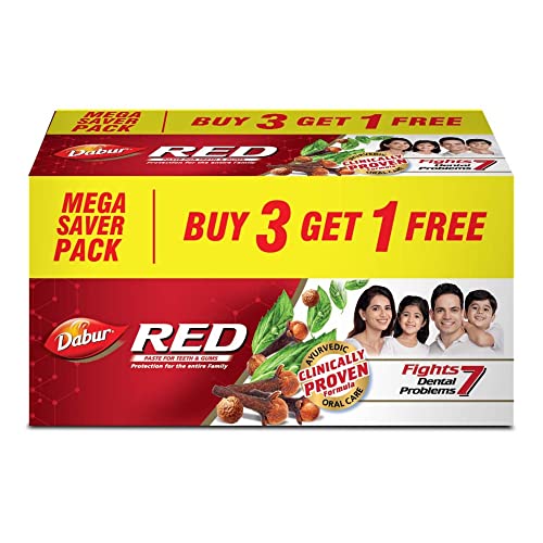 Dabur Red Ayurvedic Toothpaste, 800gm (Pack of 4)
