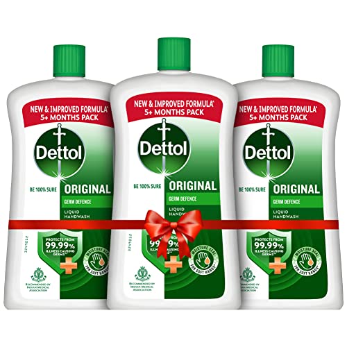 Dettol Liquid Handwash Refill Bottle Original Germ Protection Hand Wash, 900ml (Pack of 3)