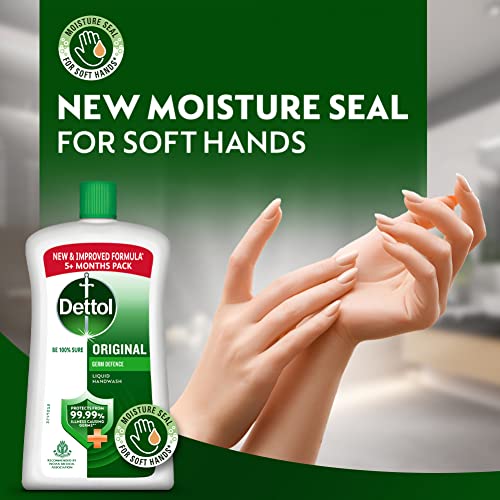 Dettol Liquid Handwash Refill Bottle Original Germ Protection Hand Wash, 900ml (Pack of 3)