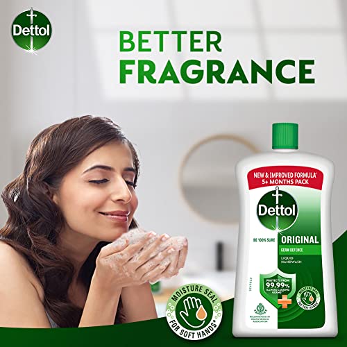 Dettol Liquid Handwash Refill Bottle Original Germ Protection Hand Wash, 900ml (Pack of 3)