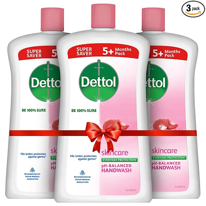 Dettol Liquid Handwash Refill Bottle Skincare Moisturizing Hand Wash, 900ml (Pack of 3)