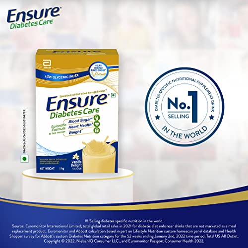 Ensure Diabetes Care Nutrition to Help Control Blood Sugar Levels Vanilla Flavour