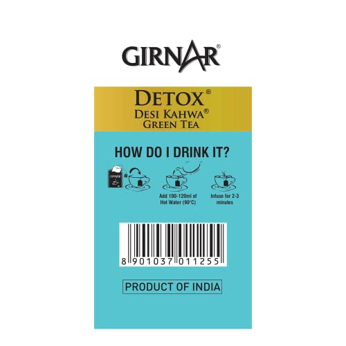 Girnar Food and Beverages Pvt Ltd Detox Green Tea Desi Kahwa 36 Tea Bags