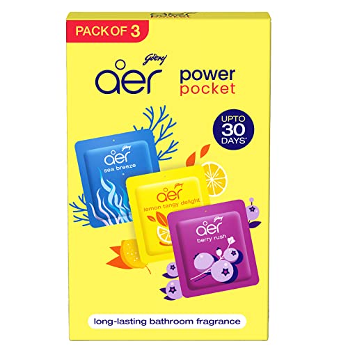 Godrej aer Power Pocket Bathroom Freshener Assorted (Pack of 3)