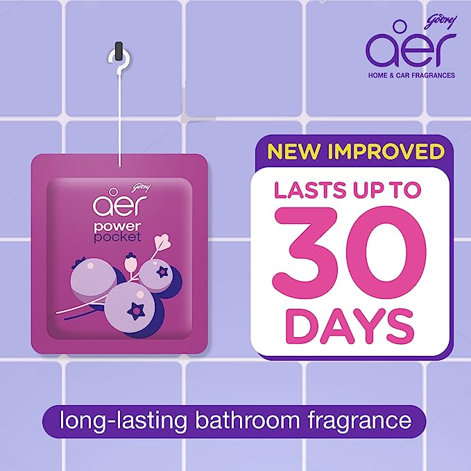 Godrej aer Power Pocket Bathroom Freshener Assorted (Pack of 5)
