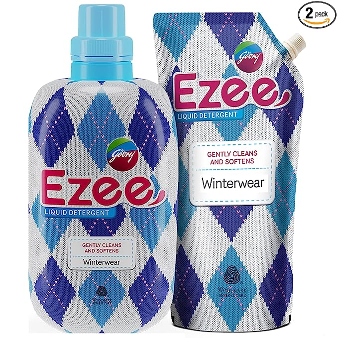 Godrej Ezee Liquid Detergent Winterwear, No Soda Formula - With Refill