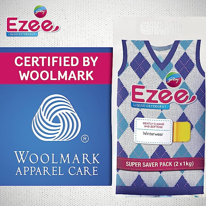 Godrej Ezee Liquid Detergent Winterwear, No Soda Formula - With Refill