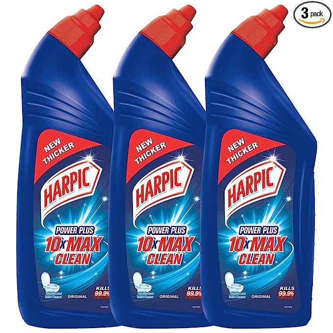 Harpic Disinfectant Toilet Cleaner Liquid, Original, 1L (Pack of 3)