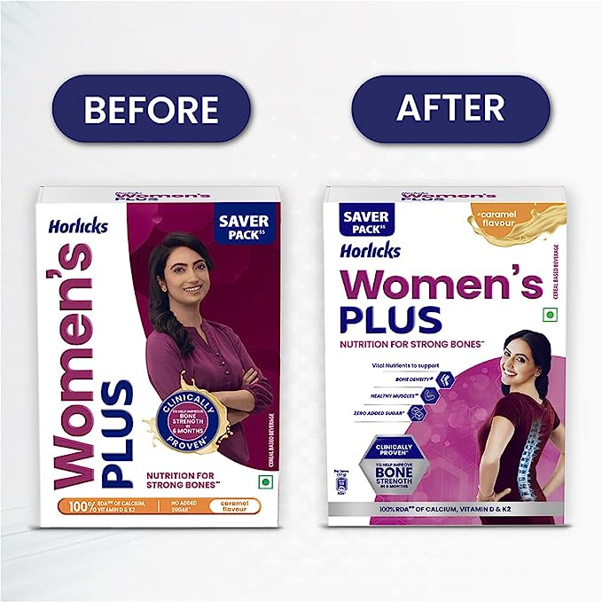 Horlicks Womens Plus Health Drink Caramel Flavour Refill