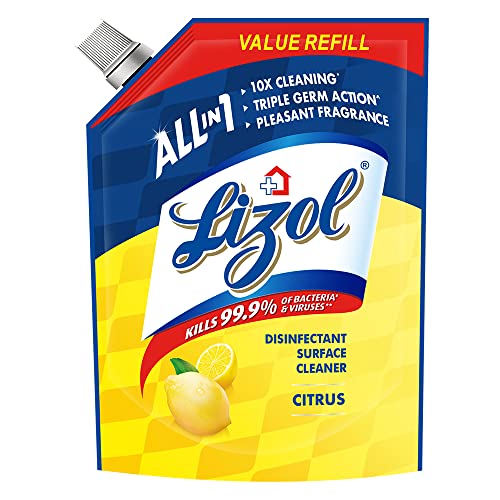 Lizol Disinfectant Surface & Floor Cleaner Liquid Refill Pack Citrus