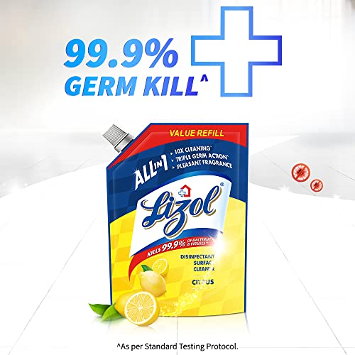 Lizol Disinfectant Surface & Floor Cleaner Liquid Refill Pack Citrus
