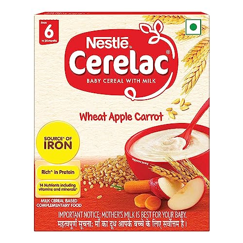 Nestle CERELAC Baby Cereal with Milk Wheat Apple Carrot (6 to 24 Months)