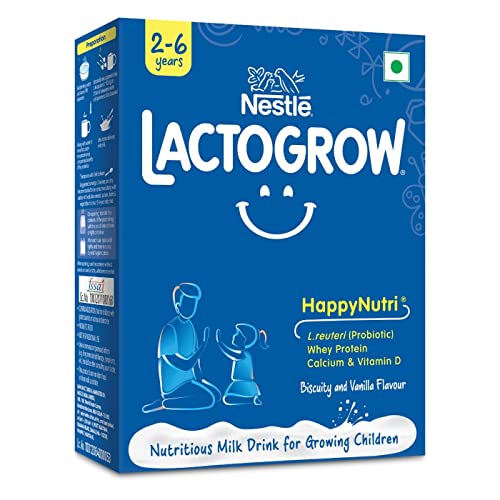 Nestle LACTOGROW Nutritious Milk Drink (2-6 Years) Biscuity and Vanilla Flavour