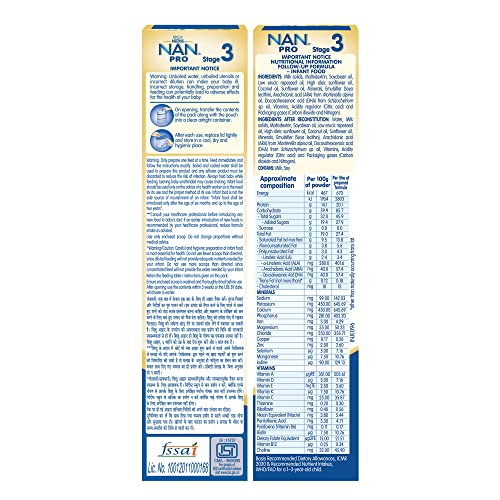 Nestle NAN PRO 3 Follow-Up Formula Powder After 12 months, Up to 18 months Stage 3