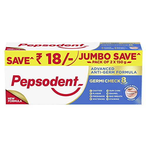 Pepsodent Germicheck 8 Actions Tooth Pastem (150gm x 2)