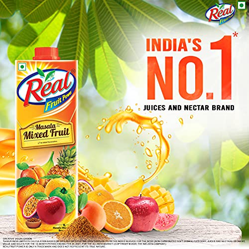 Real Masala Mixed Fruit Juice, 1L (Pack of 2)
