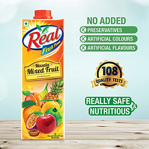 Real Masala Mixed Fruit Juice, 1L (Pack of 2)