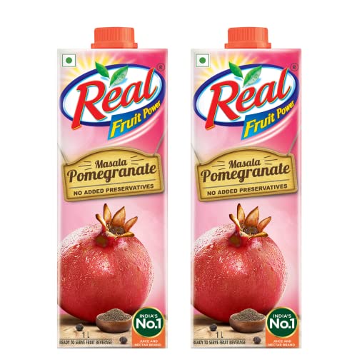 Real Masala Pomegranate Fruit Juice, 1L (Pack of 2)