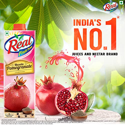 Real Masala Pomegranate Fruit Juice, 1L (Pack of 2)