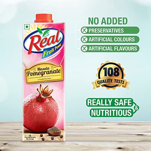 Real Masala Pomegranate Fruit Juice, 1L (Pack of 2)