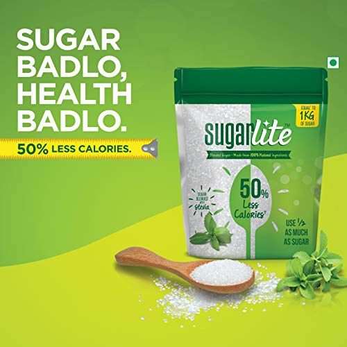 Sugarlite 50% Less Calories Sugar Pouch, 500gm (Pack of 3)
