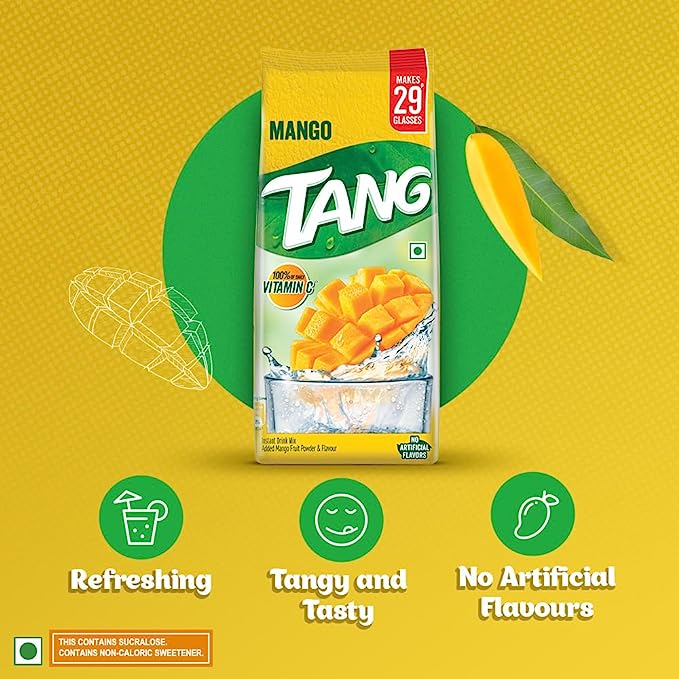 Tang Mango Instant Drink Mix, 500gm (Pack of 2)