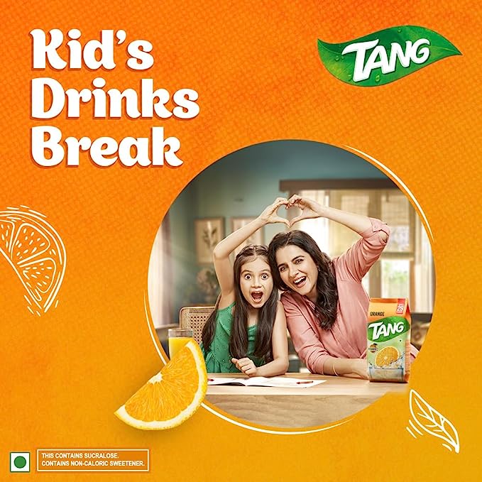 Tang Orange Instant Drink Mix, 500gm (Pack of 2)