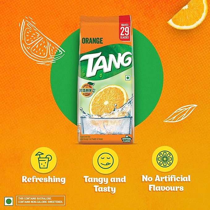 Tang Orange Instant Drink Mix, 500gm (Pack of 2)