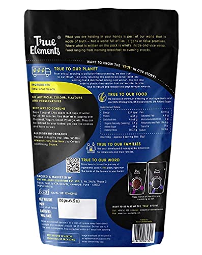 True Elements Chia Seeds, 150gm (Pack of 2)