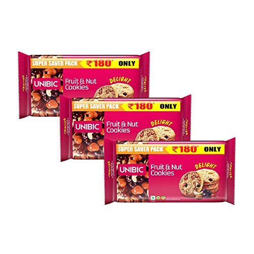UNIBIC Fruit & Nut Cookies, 500gm (Pack of 2)