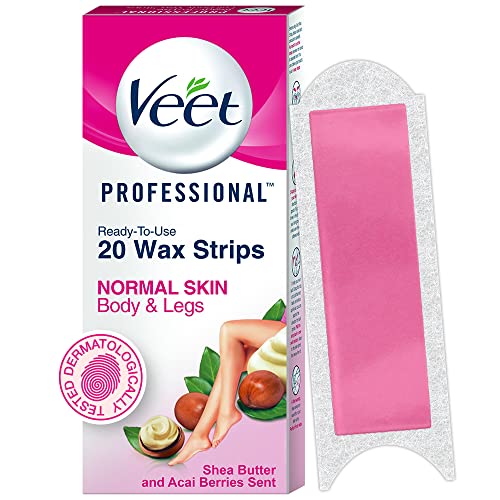 Veet Full Body Waxing Kit Strip For Normal Skin, 20 Strips (Pack of 3)