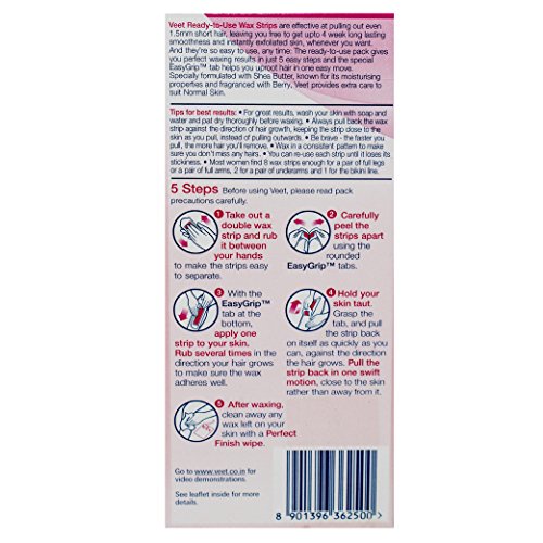 Veet Full Body Waxing Strips Kit for Normal Skin
