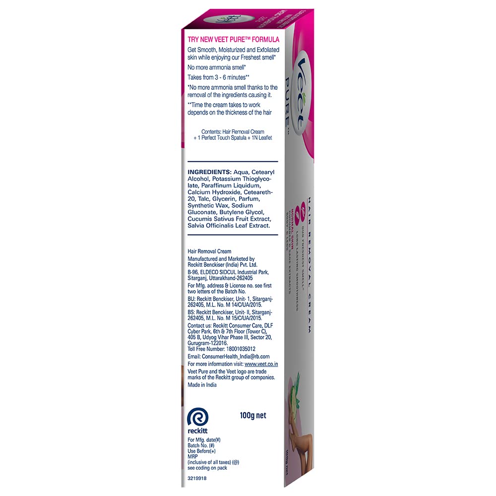 Veet Pure Hair Removal Cream for Women With No Ammonia Smell, Normal Skin