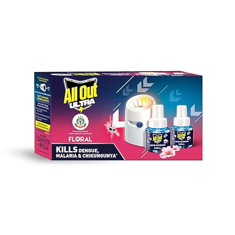 All Out Ultra Floral Liquid Vaporizer (Machine + 2 Refills)