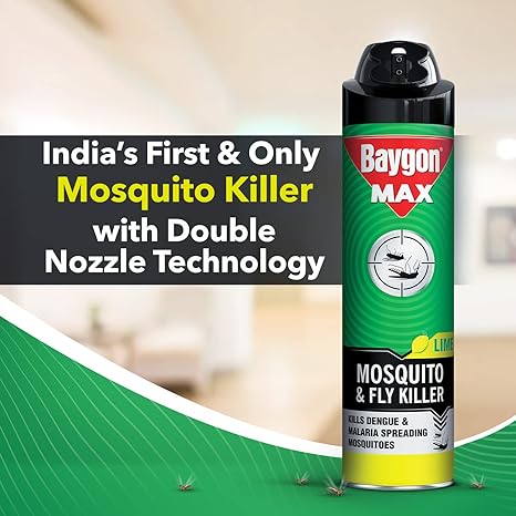 Baygon Max Mosquito and Fly Killer Spray - Lime Fragrance