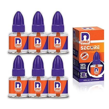 DND Secure Mosquito Repellent Refill Liquid Vapouriser (Pack of 6)